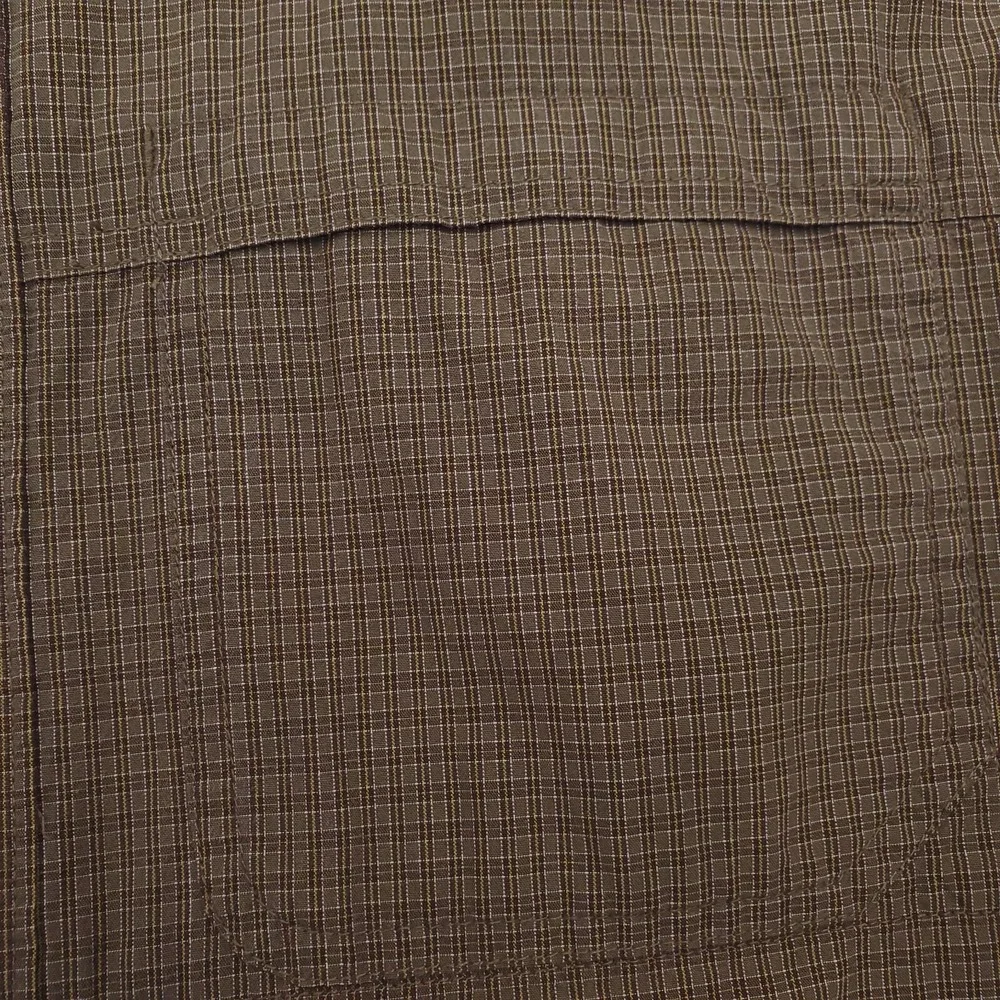 North Face Shirt Mens Large Green Check Plaid Button Up Outdoor Camp Cabin Hike